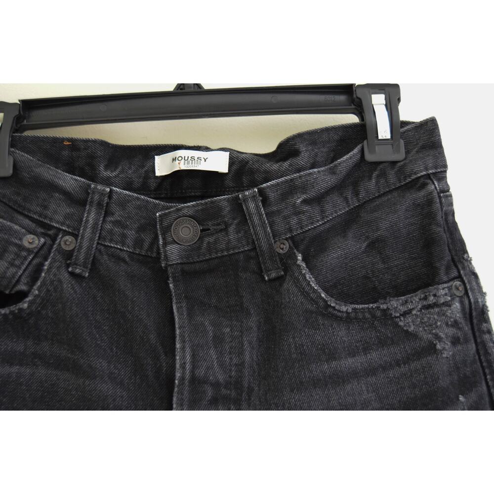 Moussy Jeans Vintage Staley Tapered Rigid Black Size 26 - Picture 5 of 6